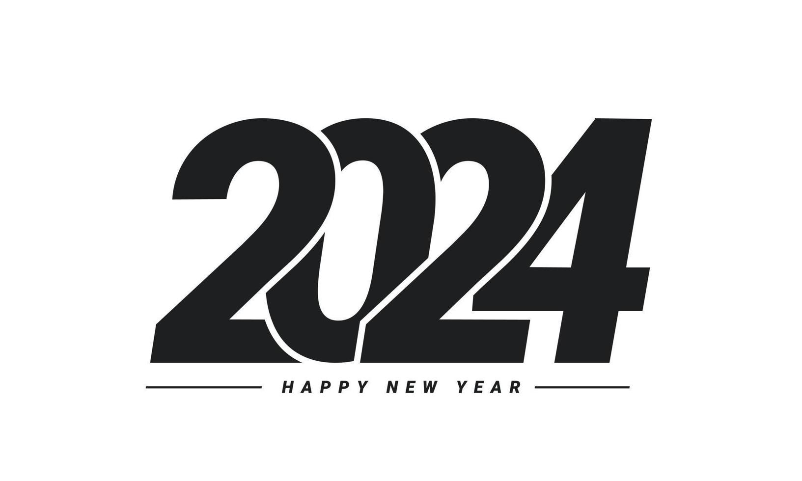2024 Happy New Year Background Design. vector