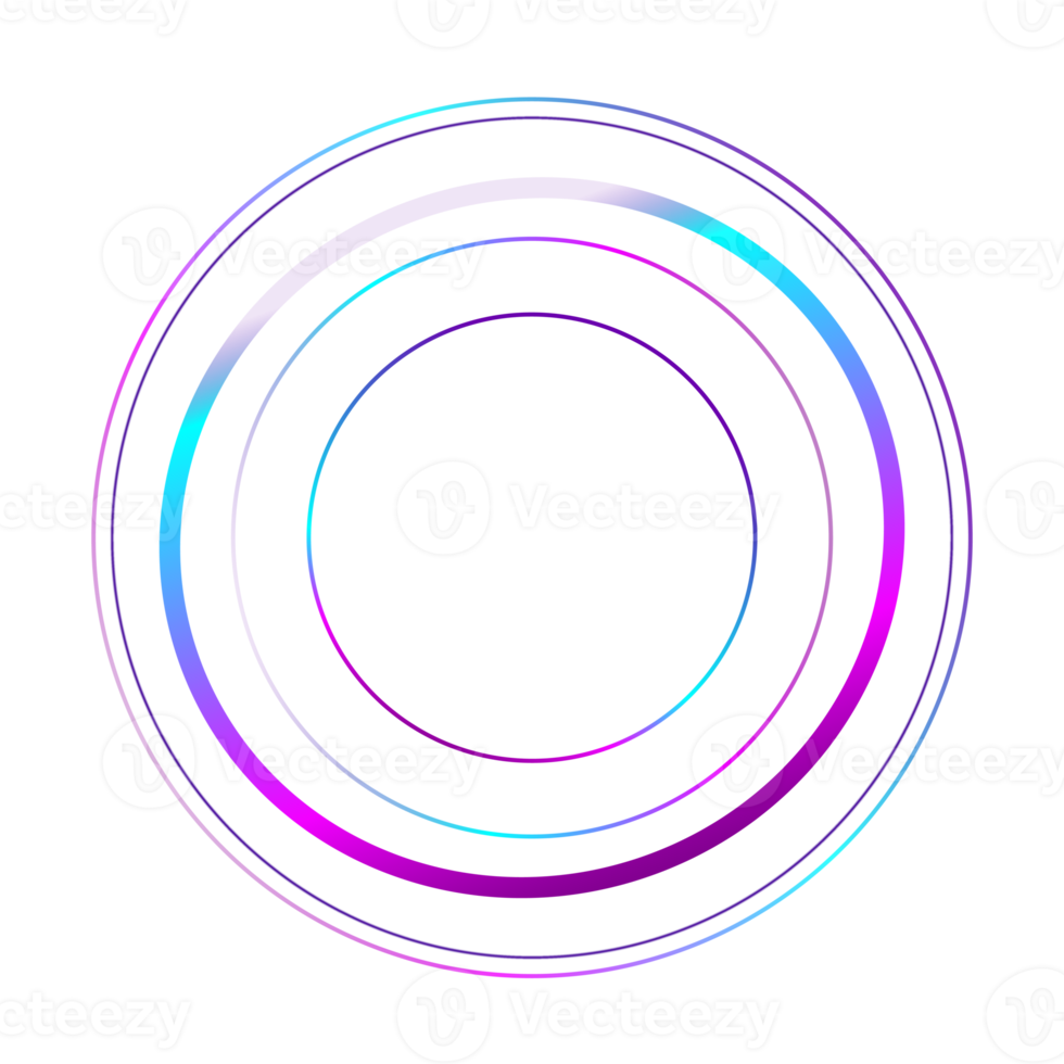 cirkel neon ljus element png