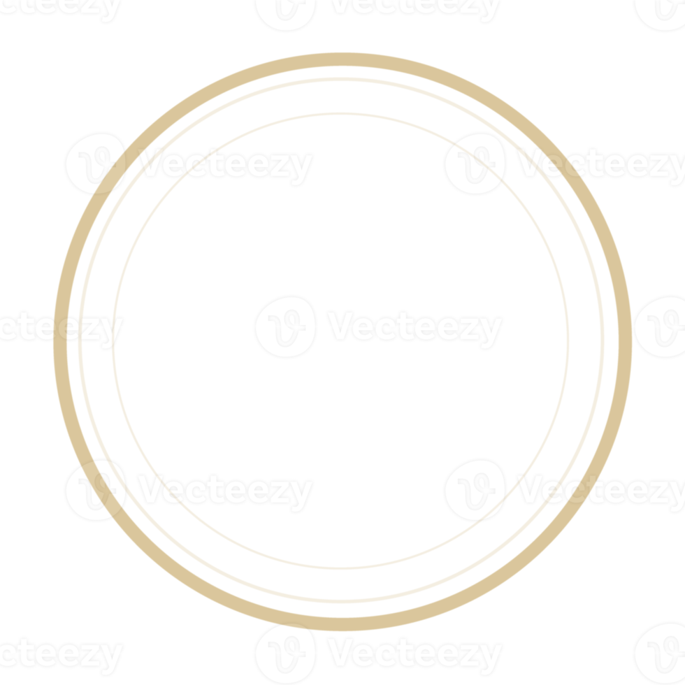circle gold frame for text png