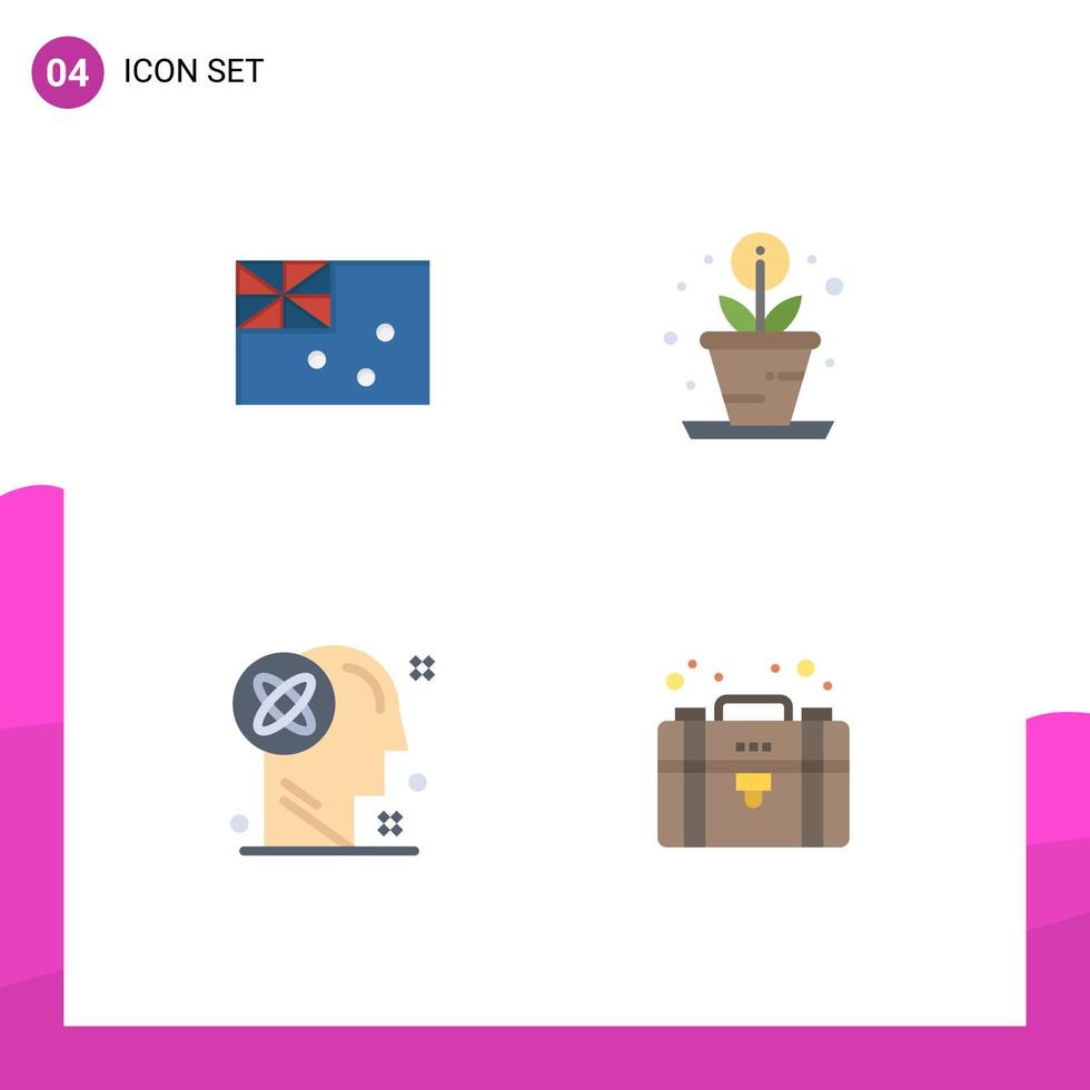 4 4 usuario interfaz plano icono paquete de moderno señales y símbolos de australiano Procesando bandera crecimiento idea editable vector diseño elementos