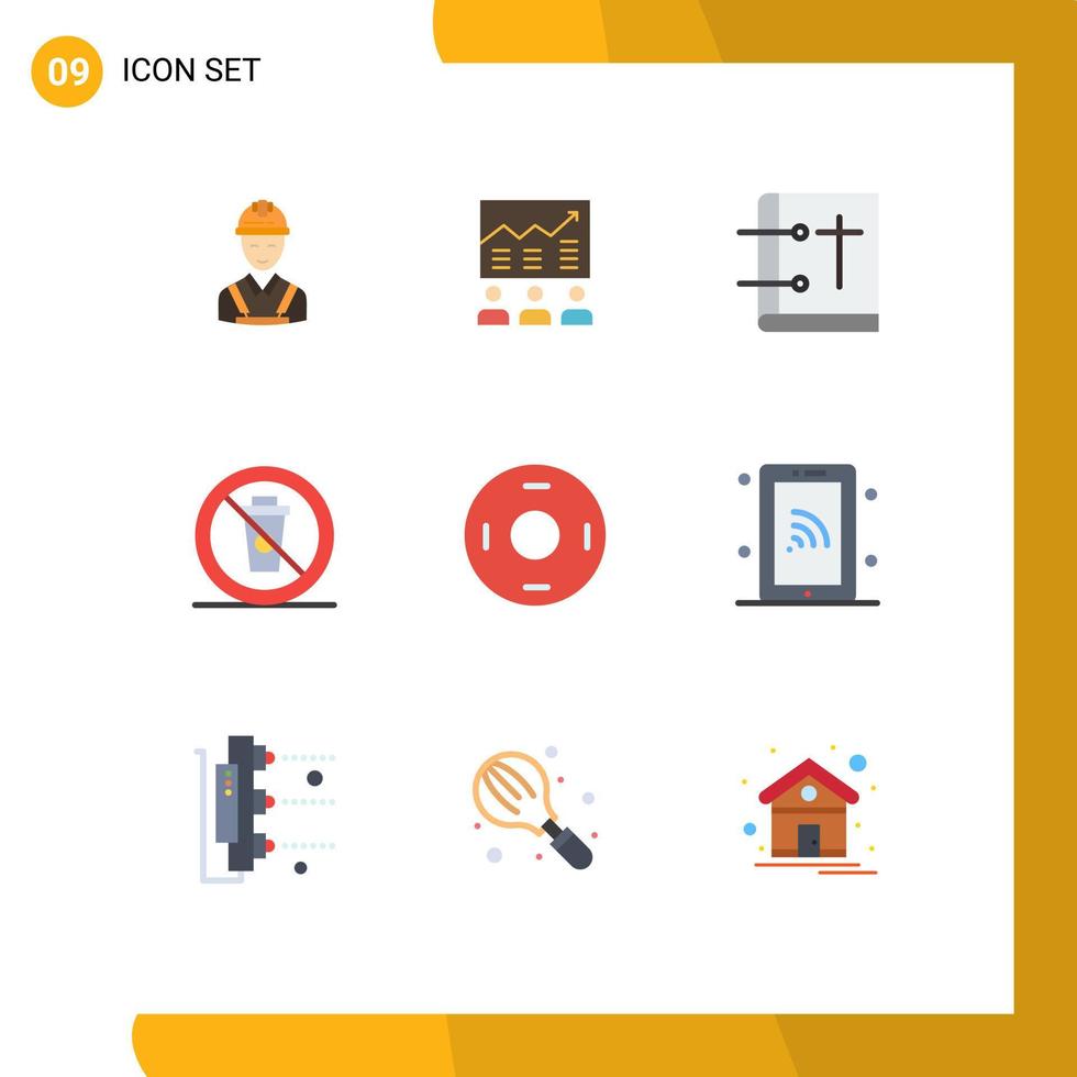 Set of 9 Modern UI Icons Symbols Signs for and holy book chart church bible Editable Vector Design Elements