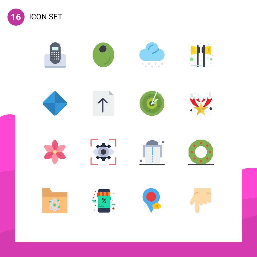 Stock Vector Icon Pack of 16 Line Signs and Symbols for tablet speaker cloud sound music Editable Pack of Creative Vector Design Elements