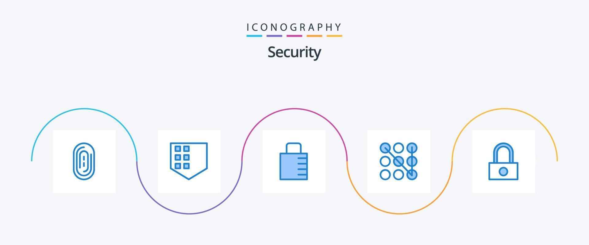 Security Blue 5 Icon Pack Including . security. protect. password. security vector