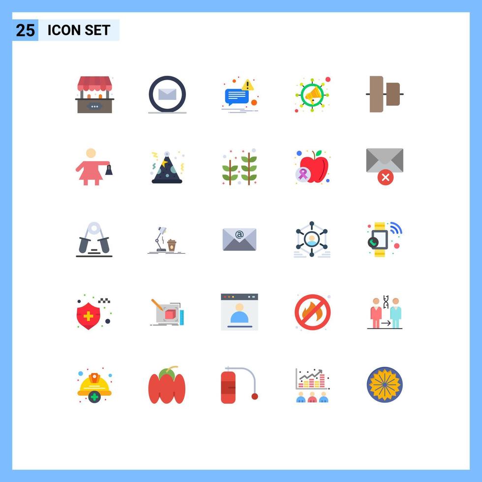 Universal Icon Symbols Group of 25 Modern Flat Colors of shopping vertical not center viral Editable Vector Design Elements