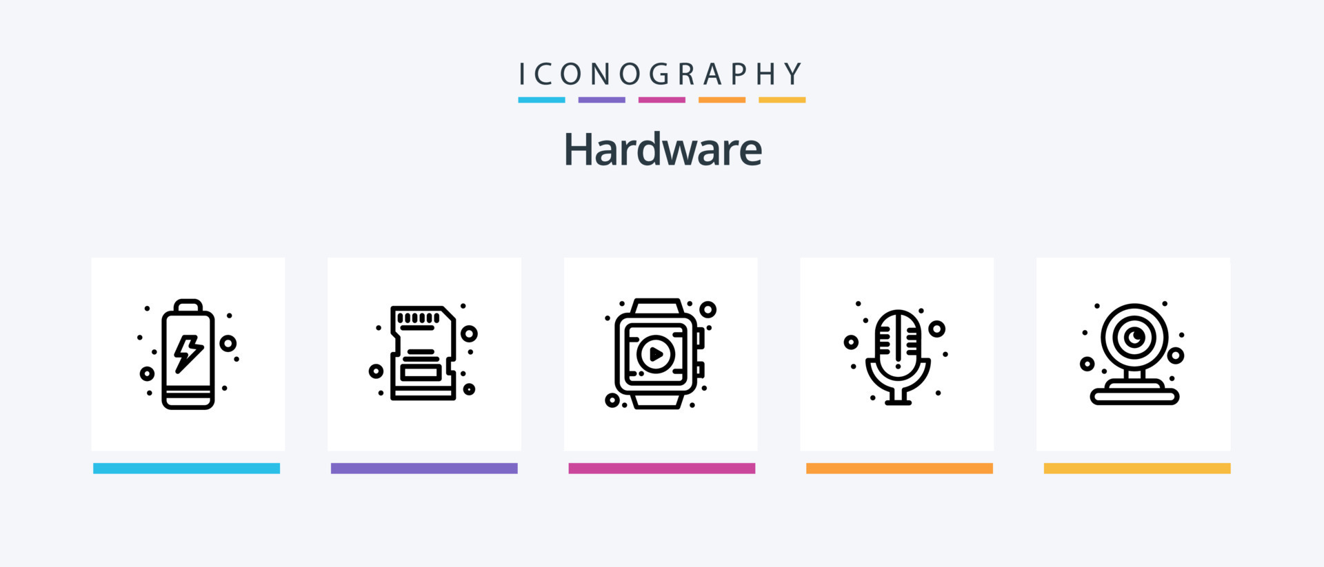 Hardware Line 5 Icon Pack Including . hardware. remote. drive. wireless