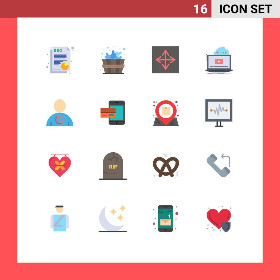 16 Creative Icons Modern Signs and Symbols of avatar streaming app online cloud Editable Pack of Creative Vector Design Elements