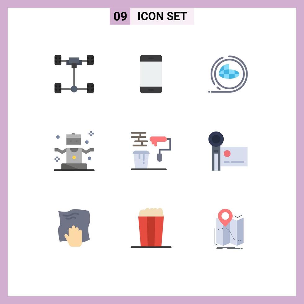 9 Universal Flat Colors Set for Web and Mobile Applications yoga people iphone exercise shaping Editable Vector Design Elements