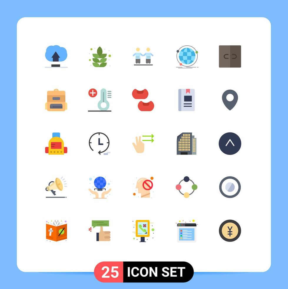 Universal Icon Symbols Group of 25 Modern Flat Colors of furniture closet friendship web internet Editable Vector Design Elements