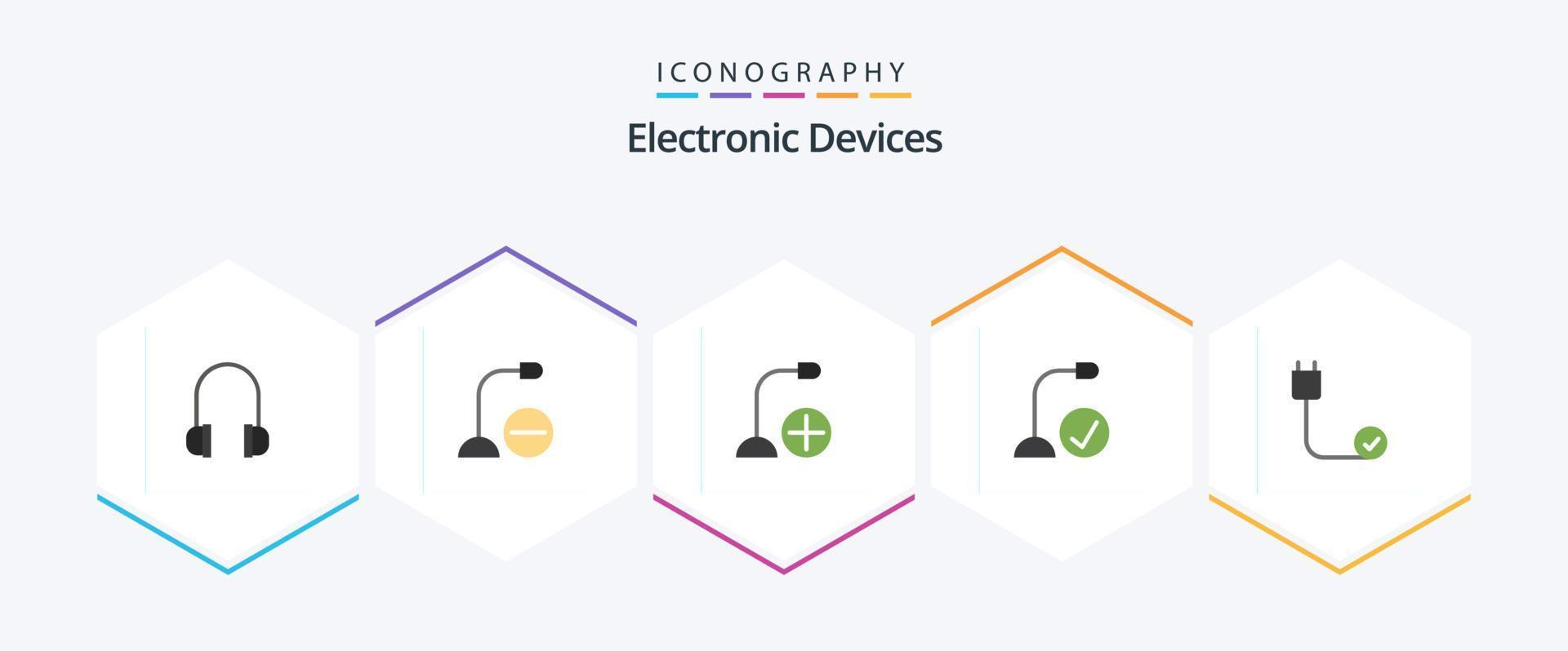 Devices 25 Flat icon pack including hardware. devices. add. connected. hardware vector