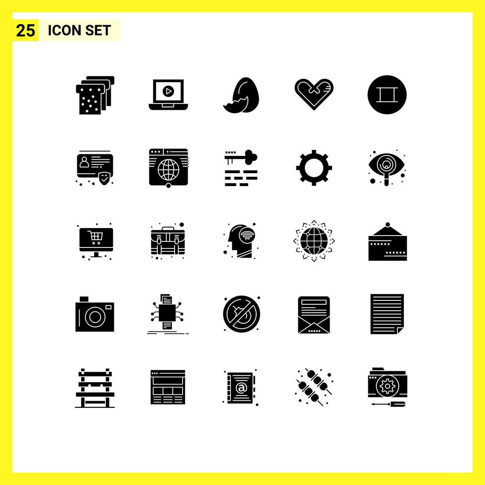 25 Solid Glyph concept for Websites Mobile and Apps symbols ancient holiday surprise like Editable Vector Design Elements