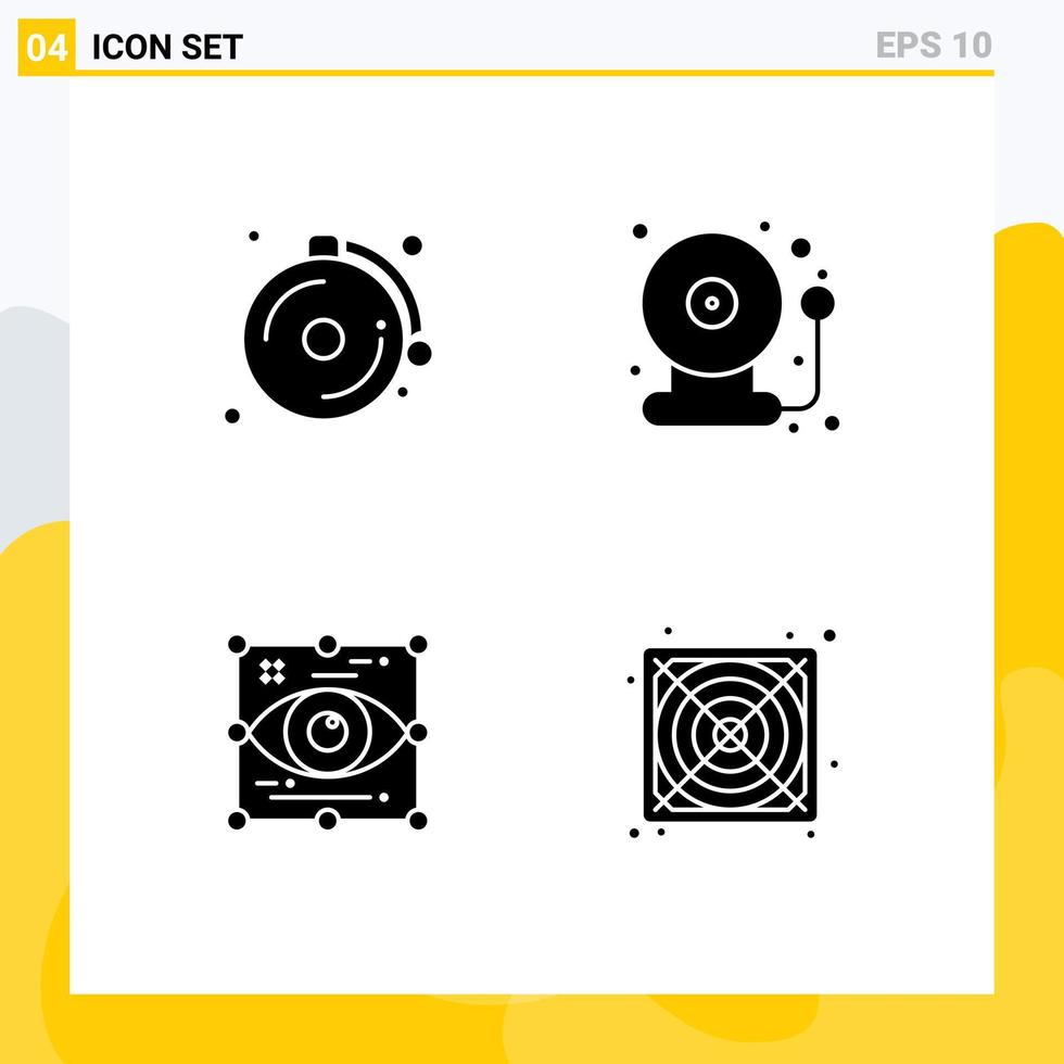 Creative Icons Modern Signs and Symbols of alarm eye school back to school view Editable Vector Design Elements