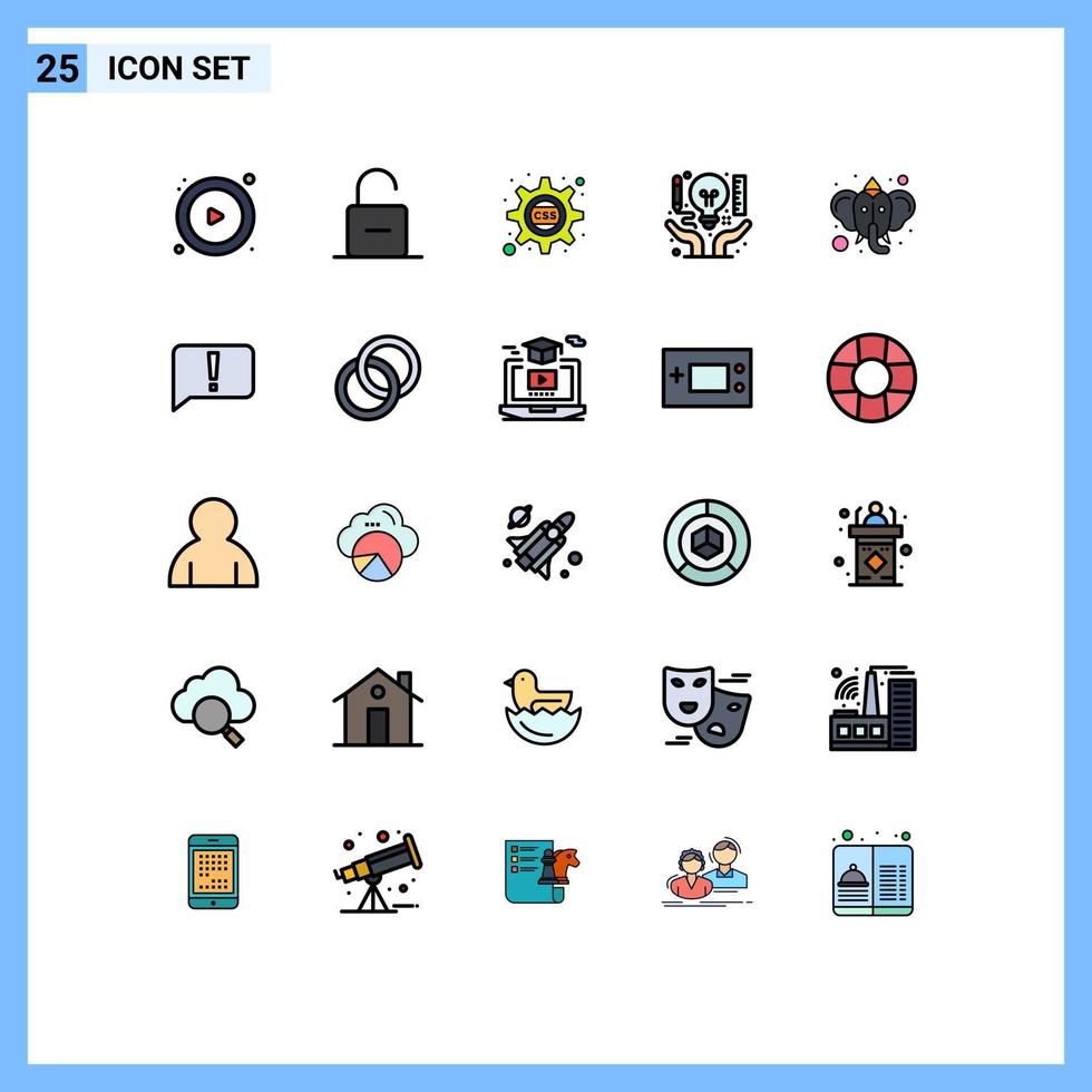 25 Creative Icons Modern Signs and Symbols of beliefs creative cascading business idea Editable Vector Design Elements