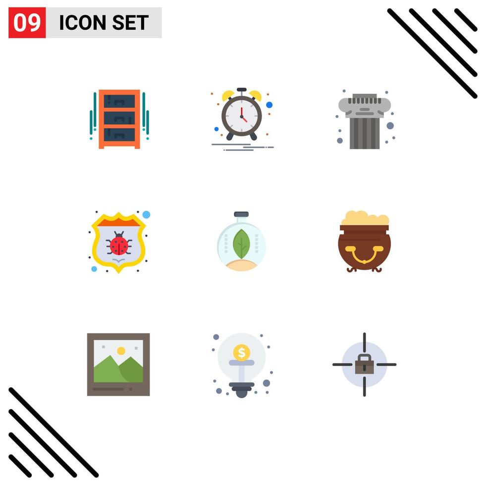 Universal Icon Symbols Group of 9 Modern Flat Colors of innovation security architecture protect antivirus Editable Vector Design Elements