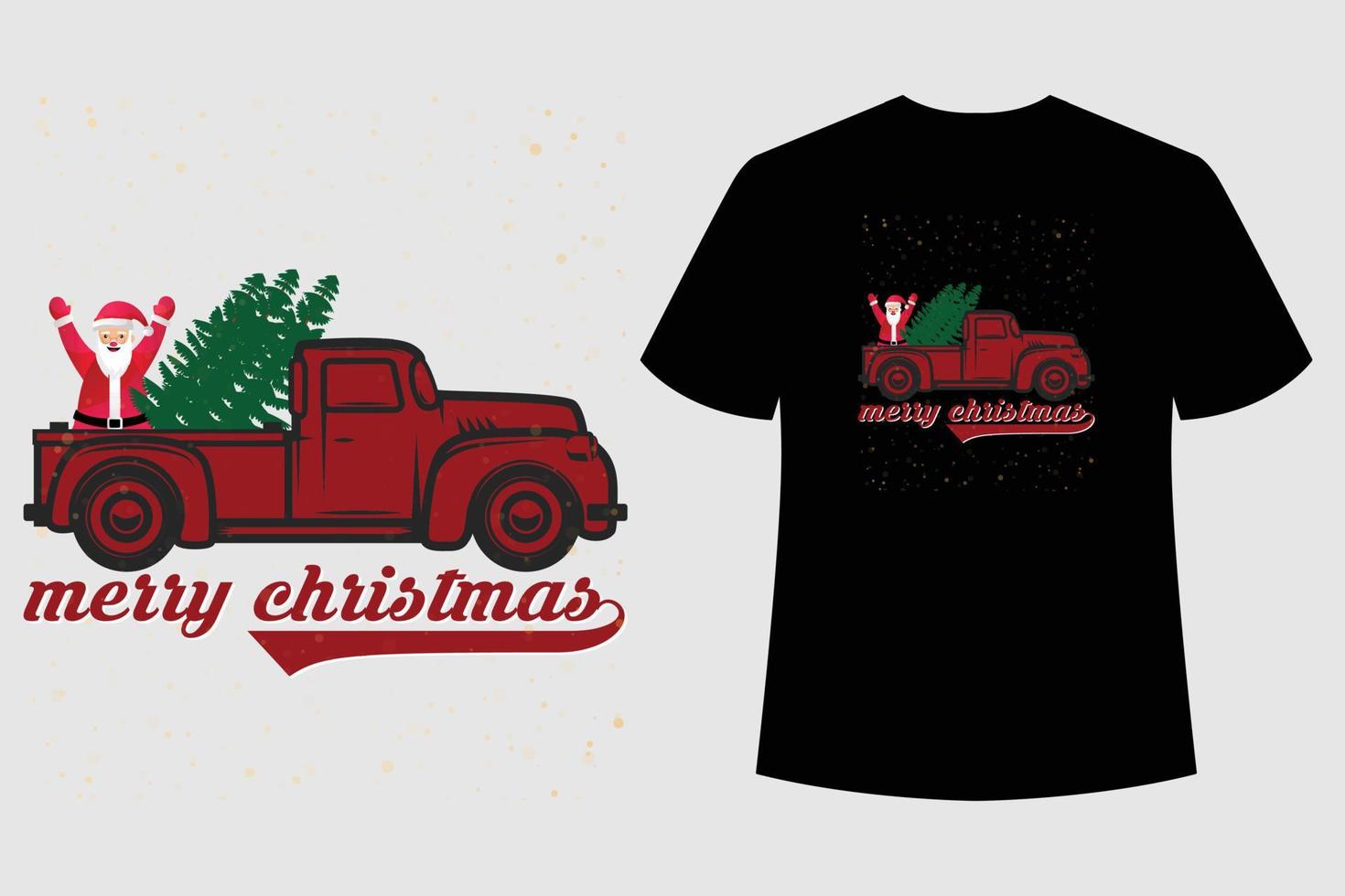 Christmas Day or X-mas Day T-shirt Design vector