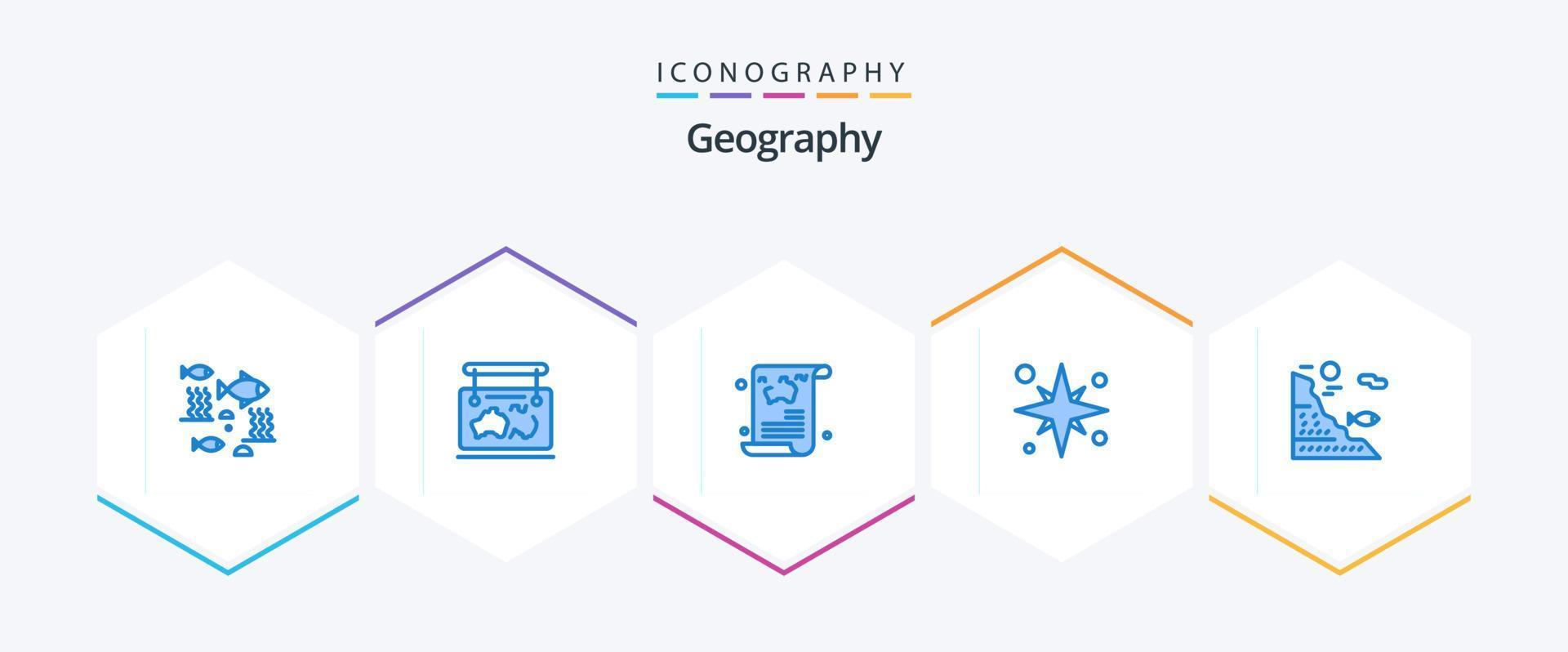 Geo Graphy 25 Blue icon pack including sea. holiday. guide. guide. article vector