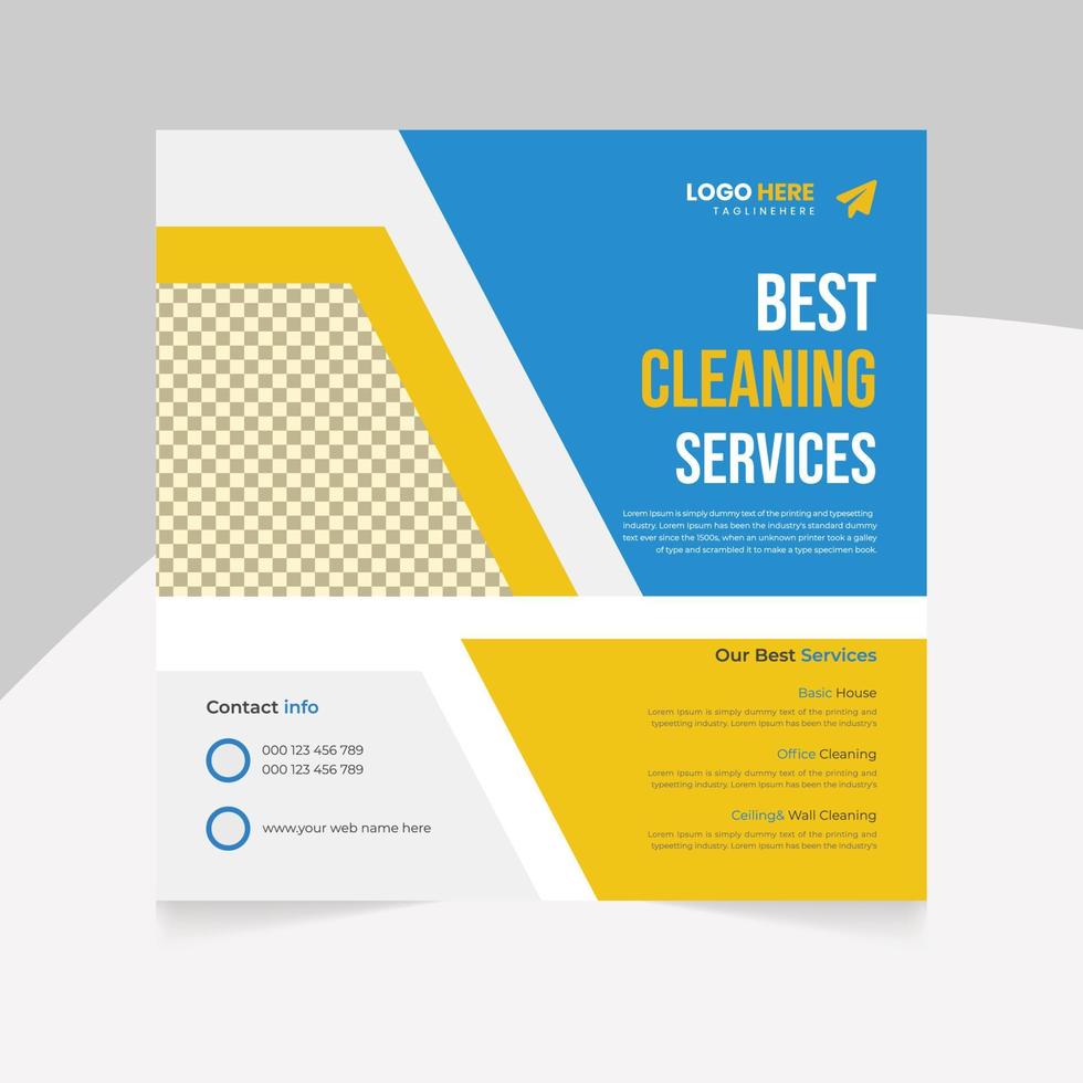 Best Home Cleaning Service Social Media Post Or Banner Design Template vector