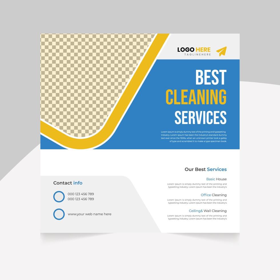 Best Home Cleaning Service Social Media Post Or Banner Design Template vector