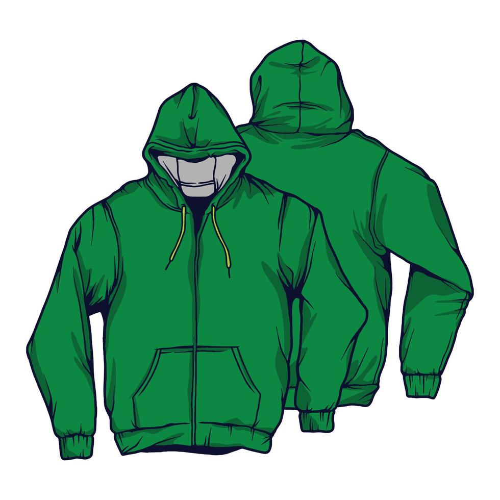 ilustración de maqueta de chaqueta y chaqueta de bombardero de camiseta simple en estilo vectorial vector