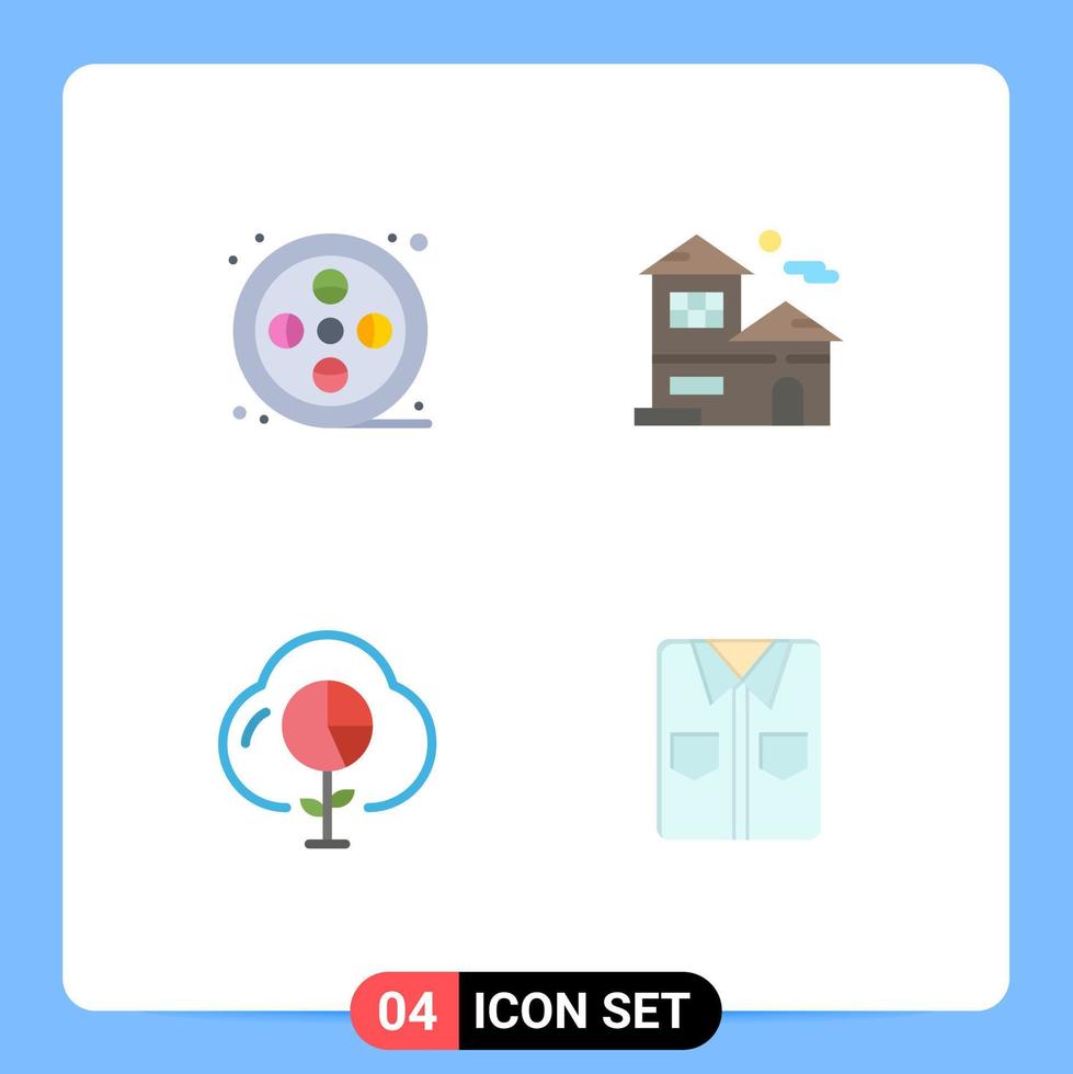 4 4 universal plano icono señales símbolos de real datos pintar edificio grafico editable vector diseño elementos