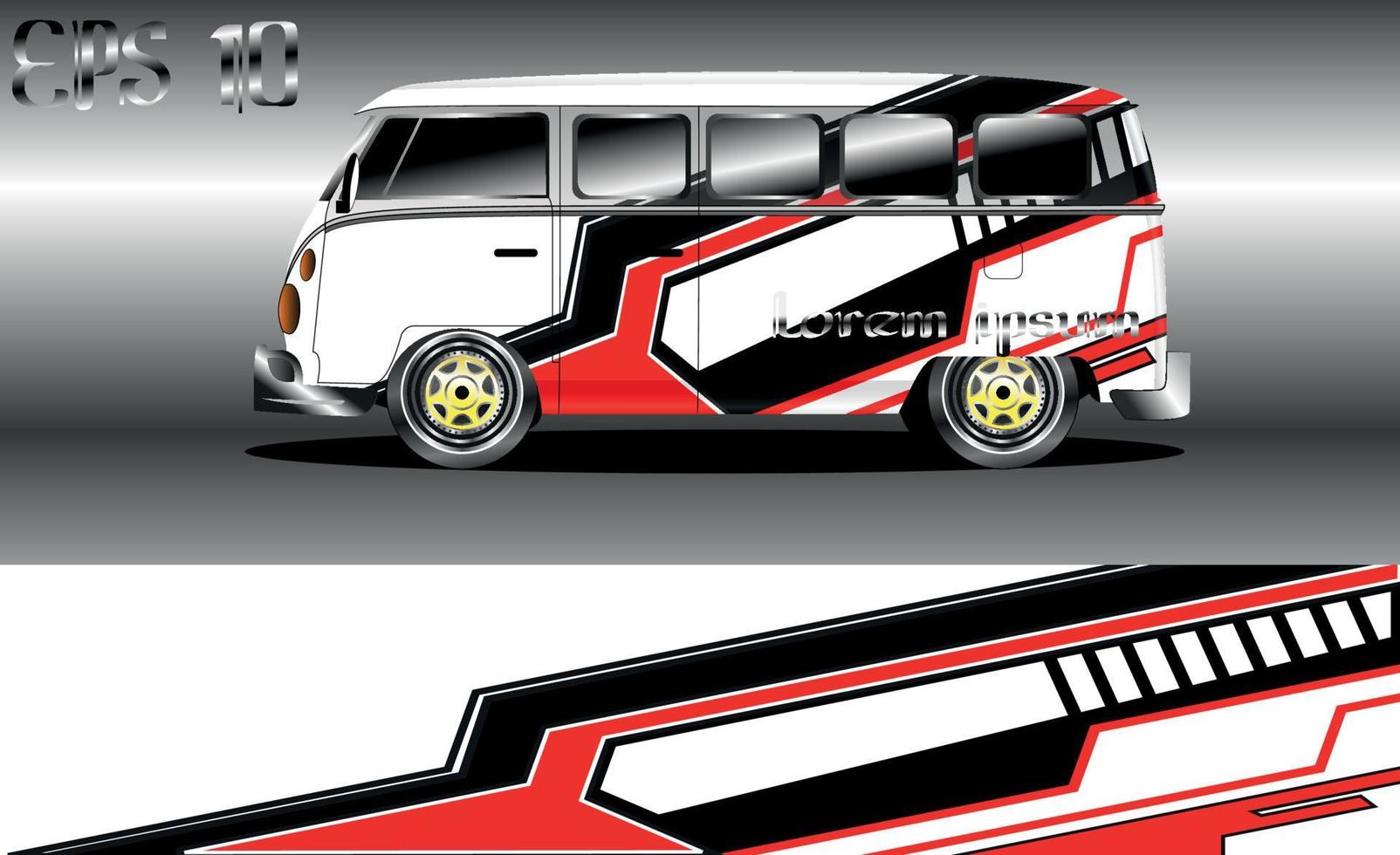 abstract background car wrap for vans, rally and racing cars vector