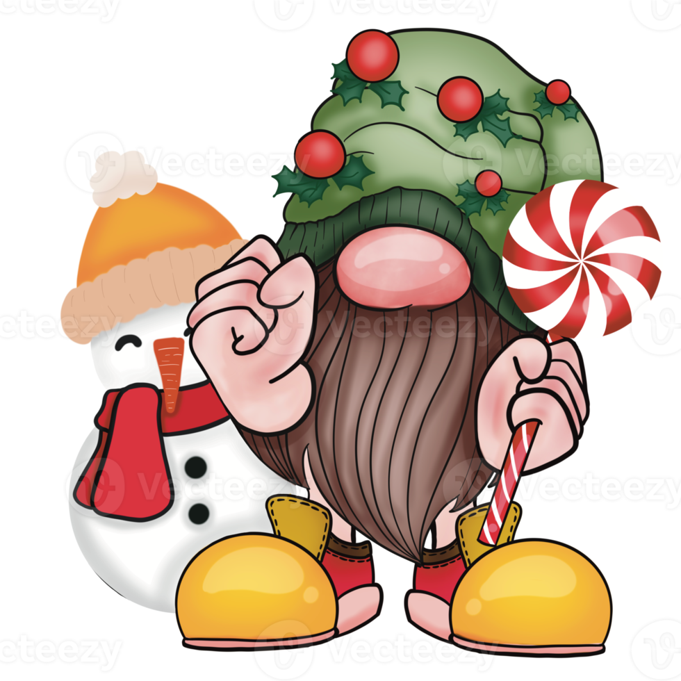 gnome de noël en vacances png