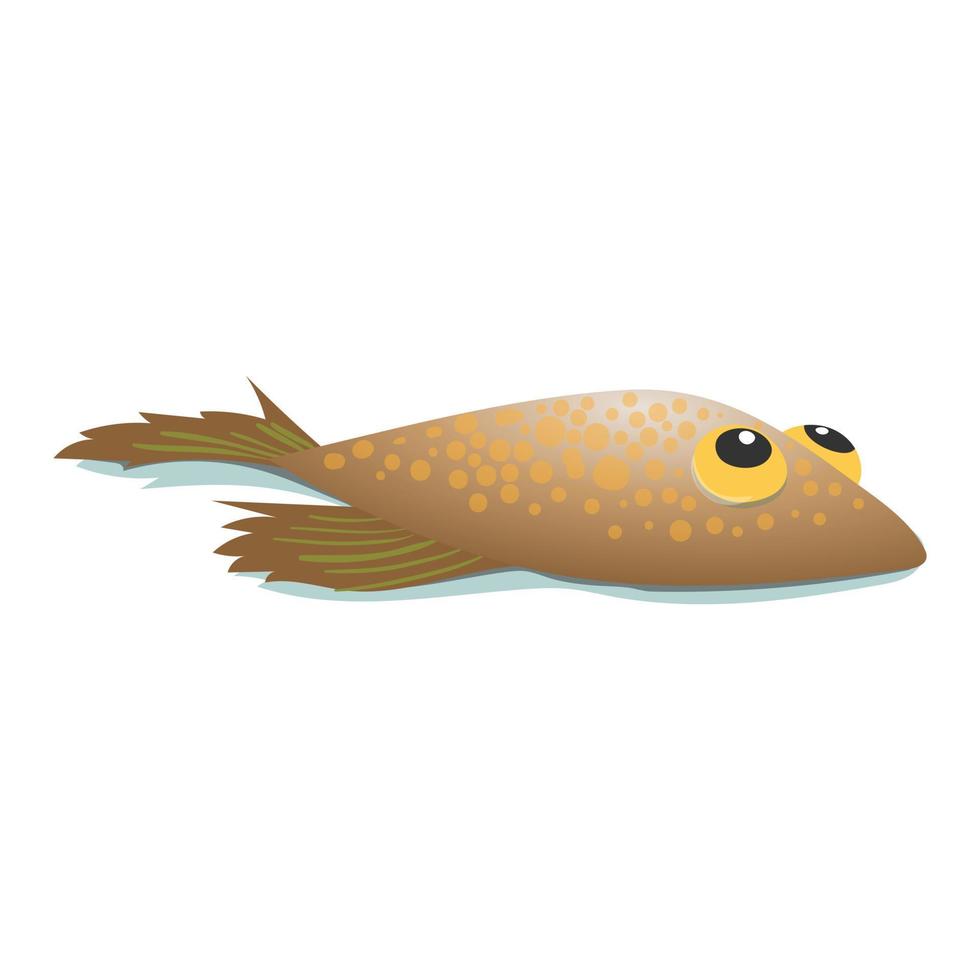 Flounder comic cartoon icon vector