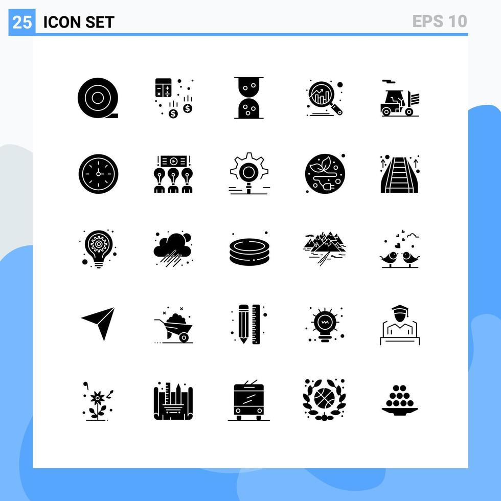 25 Creative Icons Modern Signs and Symbols of meeting speedometer chart devices transport Editable Vector Design Elements