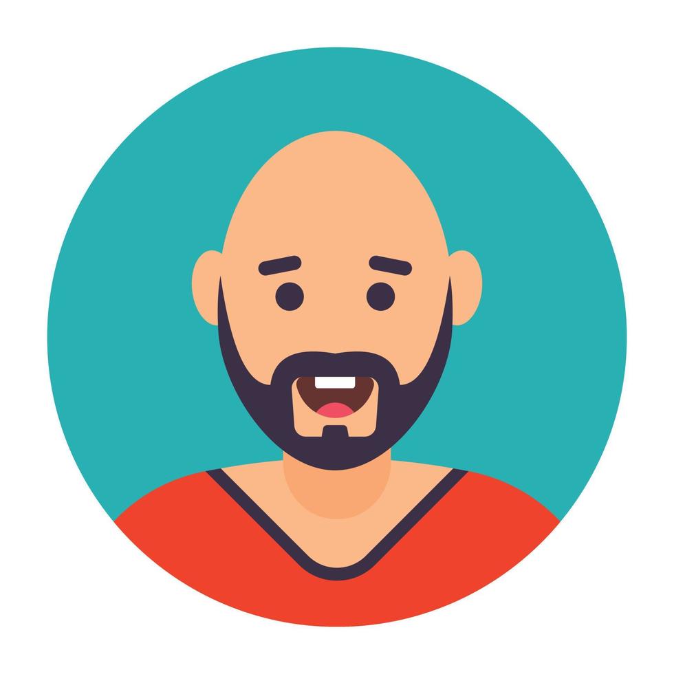 Trendy Bearded Man vector