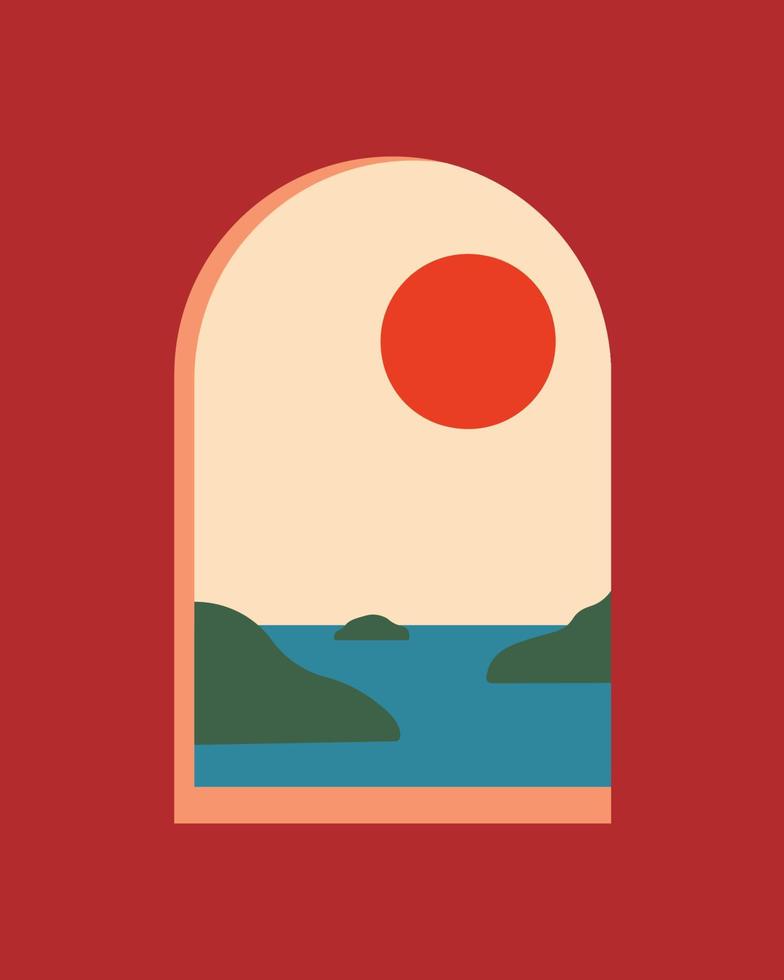 Visual art, Vertical minimalist background, Modern illustration