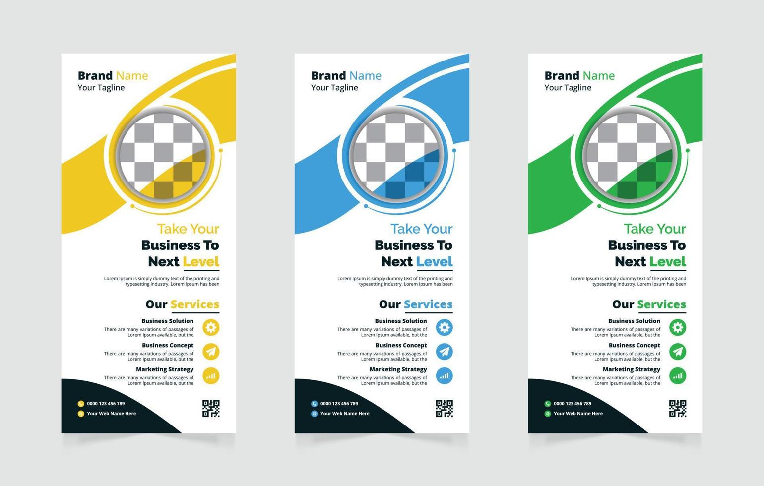 Corporate  business dl flyer or rack card design template vector