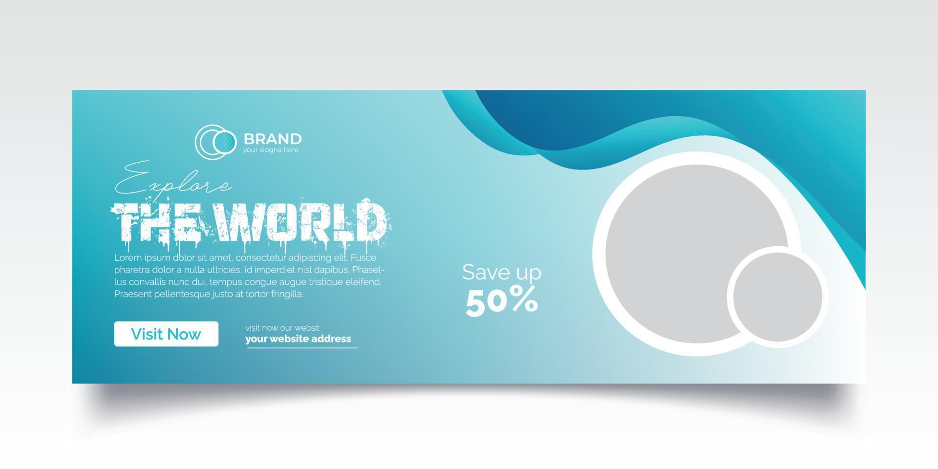 Travel Facebook  Cover design vector
