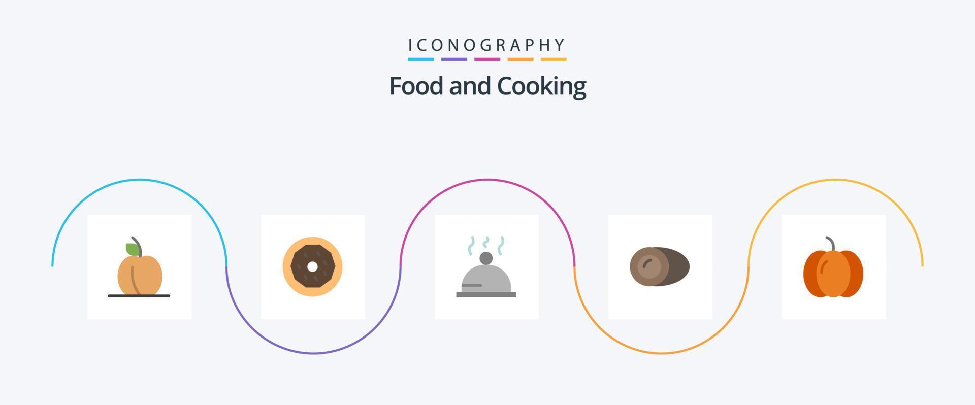 comida plano 5 5 icono paquete incluso vegetales. Víspera de Todos los Santos. alimento. alimento. comida vector