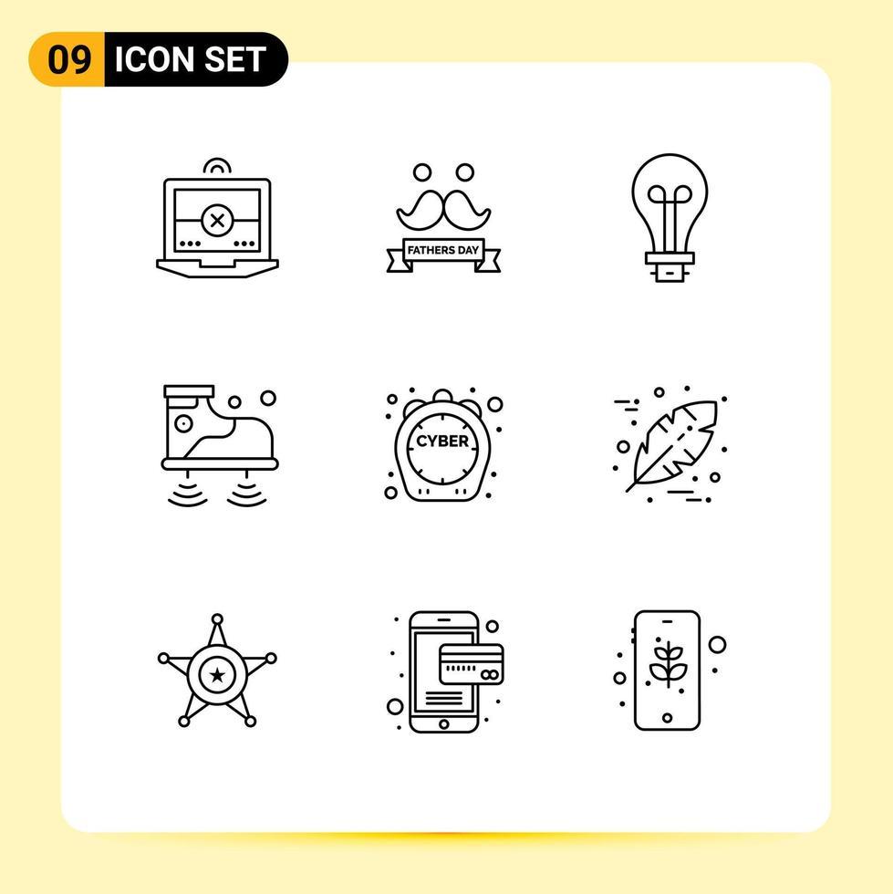 9 Creative Icons Modern Signs and Symbols of discount sale creative technology wifi Editable Vector Design Elements