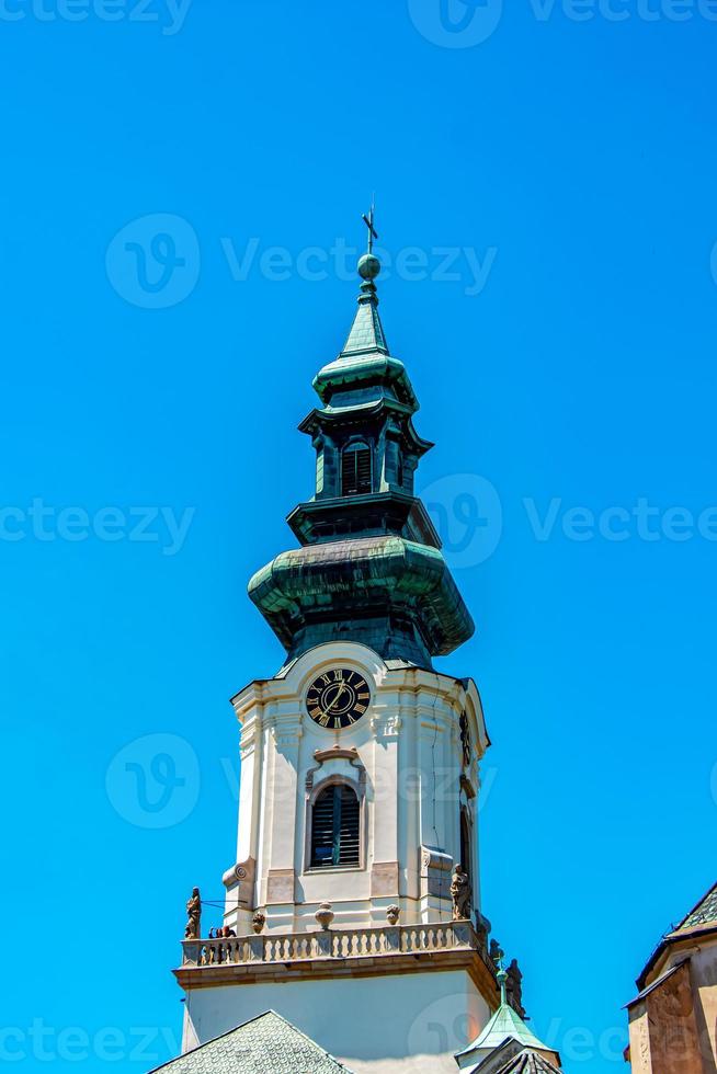 Top view of the Franciscan Church in the Nitrograd Castle in the city of Nitra in Slovakia. photo