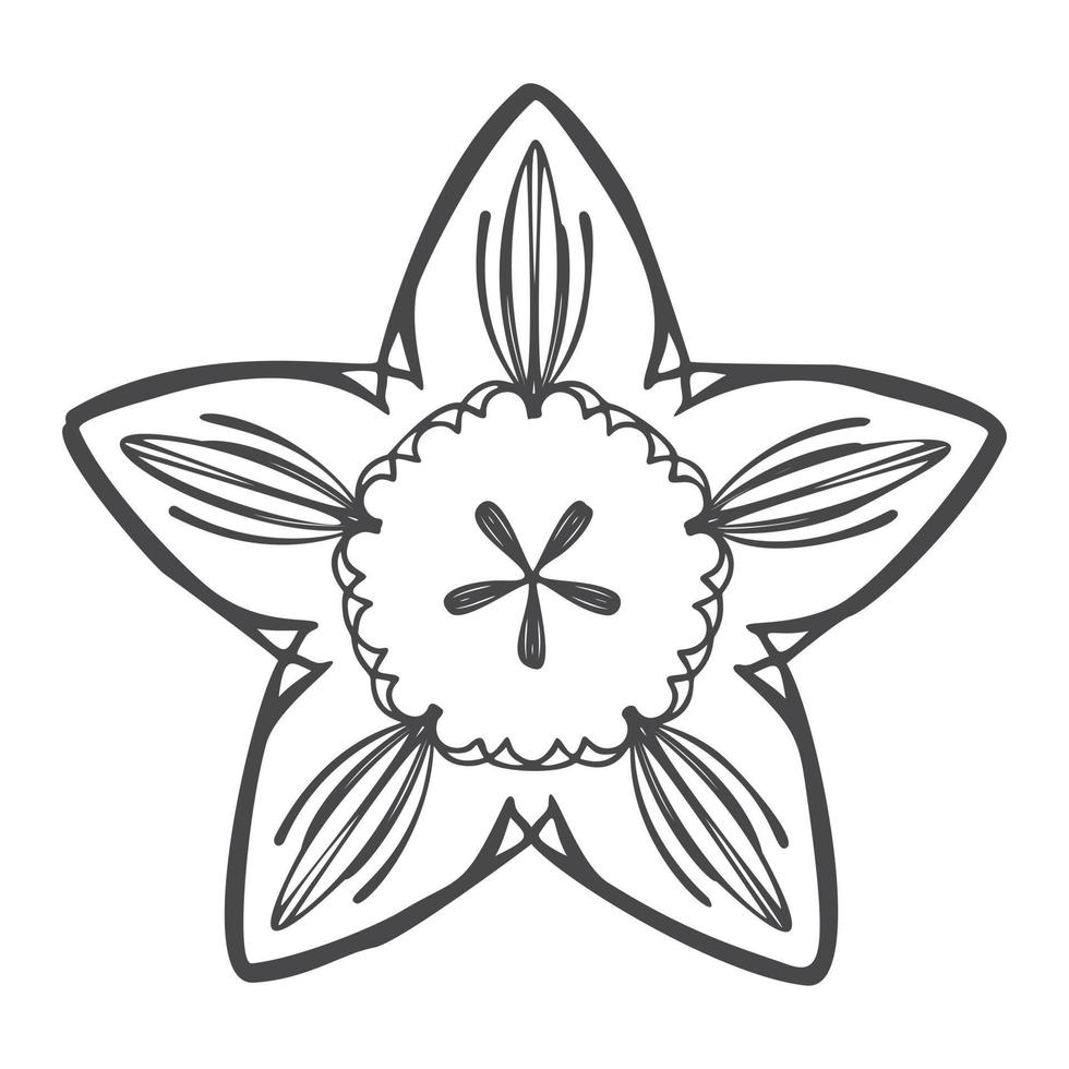 Summer flower icon, simple style vector