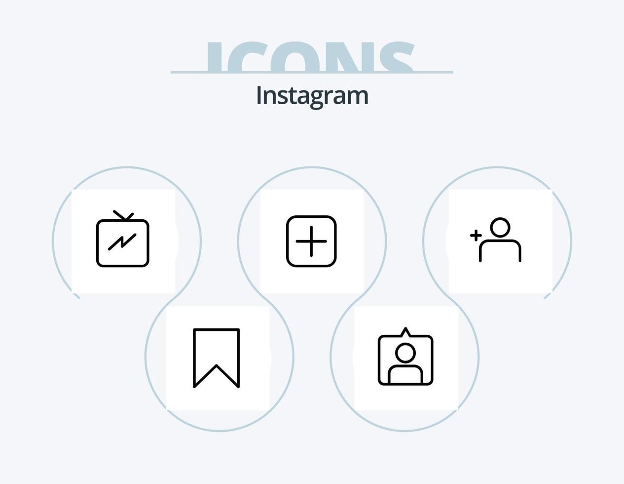 Instagram Line Icon Pack 5 Icon Design. user. profile. sets. people. refresh vector