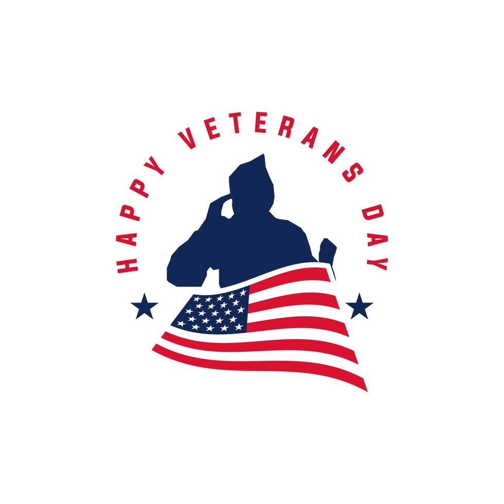 vector del día de los veteranos. celebración del día de los veteranos. ilustración vectorial aislado sobre fondo blanco.
