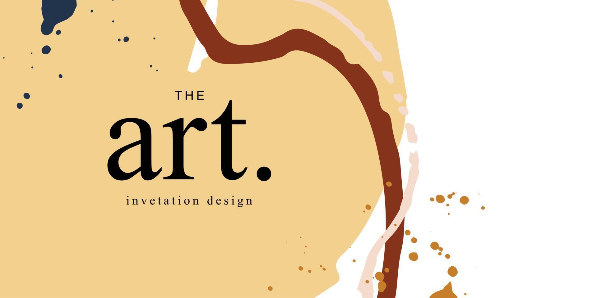 Minimalist design for wedding invitation card templates. Simple brush stroke backgrounds in vintage themes for greeting cards. Premium and elegance design graphic vector