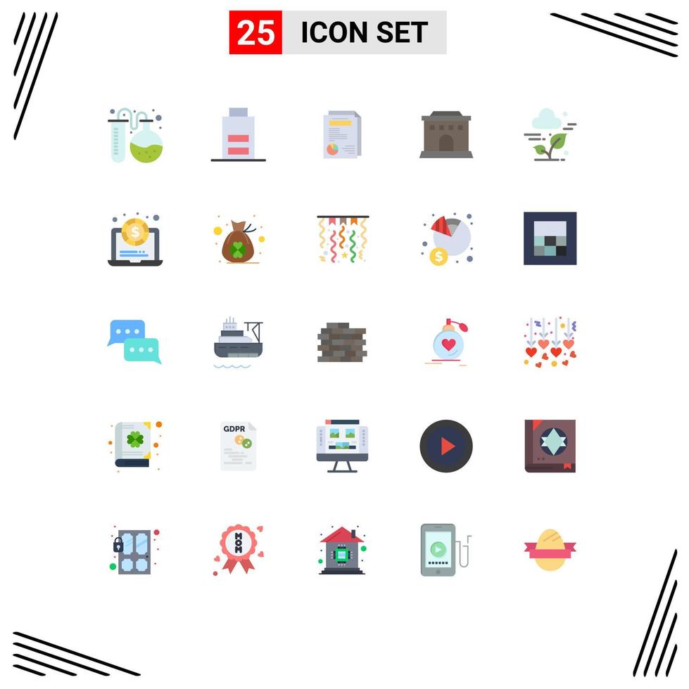 Set of 25 Modern UI Icons Symbols Signs for leaf plant page home building Editable Vector Design Elements