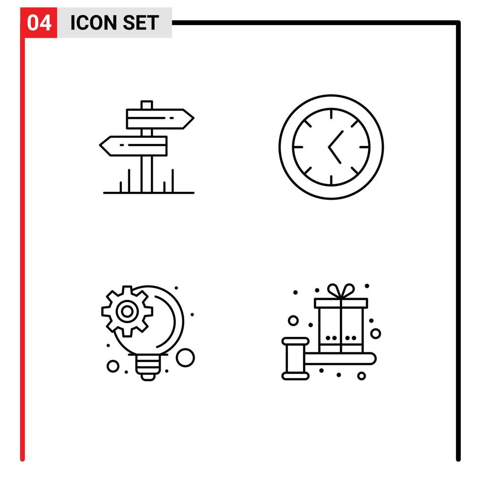 valores vector icono paquete de 4 4 línea señales y símbolos para dirección equilibrar habitación idea administración regalo editable vector diseño elementos