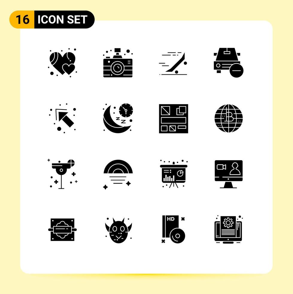 16 Creative Icons Modern Signs and Symbols of arrow minus ride less car Editable Vector Design Elements