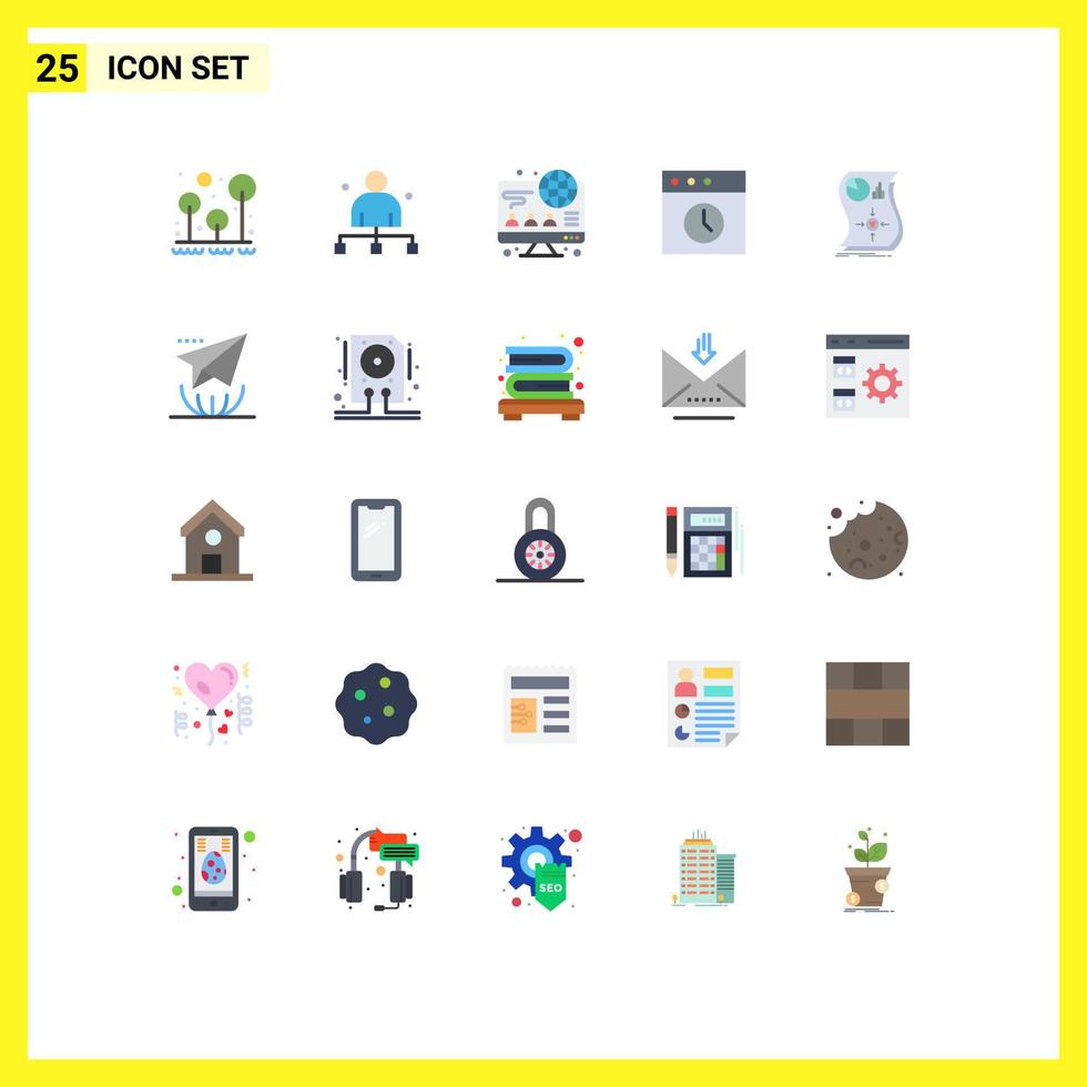 Universal Icon Symbols Group of 25 Modern Flat Colors of love mac director history business Editable Vector Design Elements