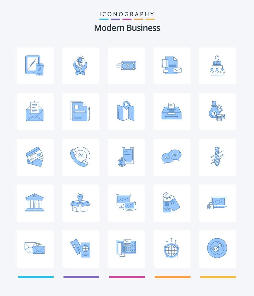 Creative Modern Business 25 Blue icon pack  Such As brand. currency. hand. money. business vector