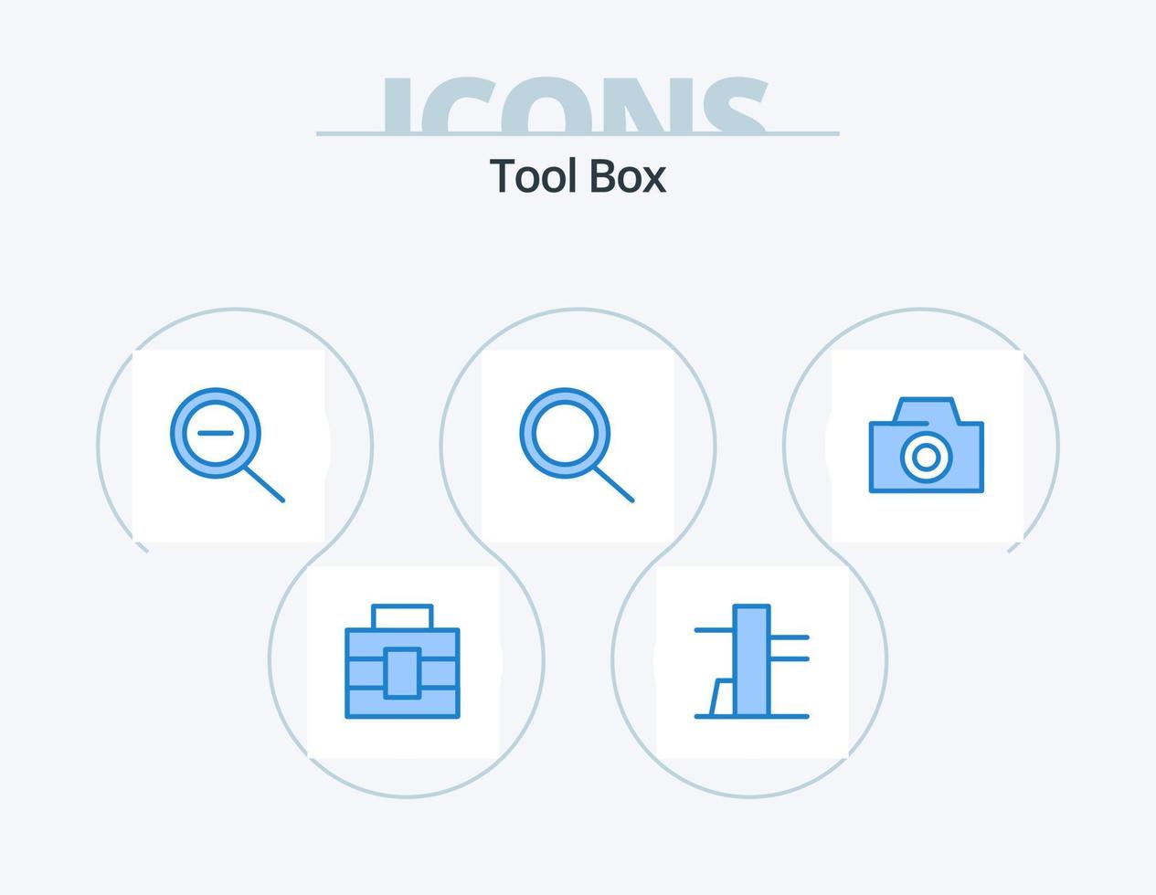 herramientas azul icono paquete 5 5 icono diseño. . foto. vector