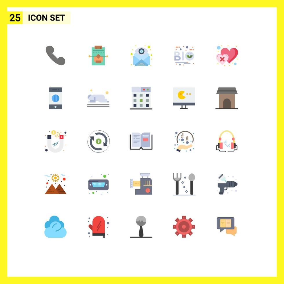 25 Creative Icons Modern Signs and Symbols of dislike nature email ecology bio Editable Vector Design Elements