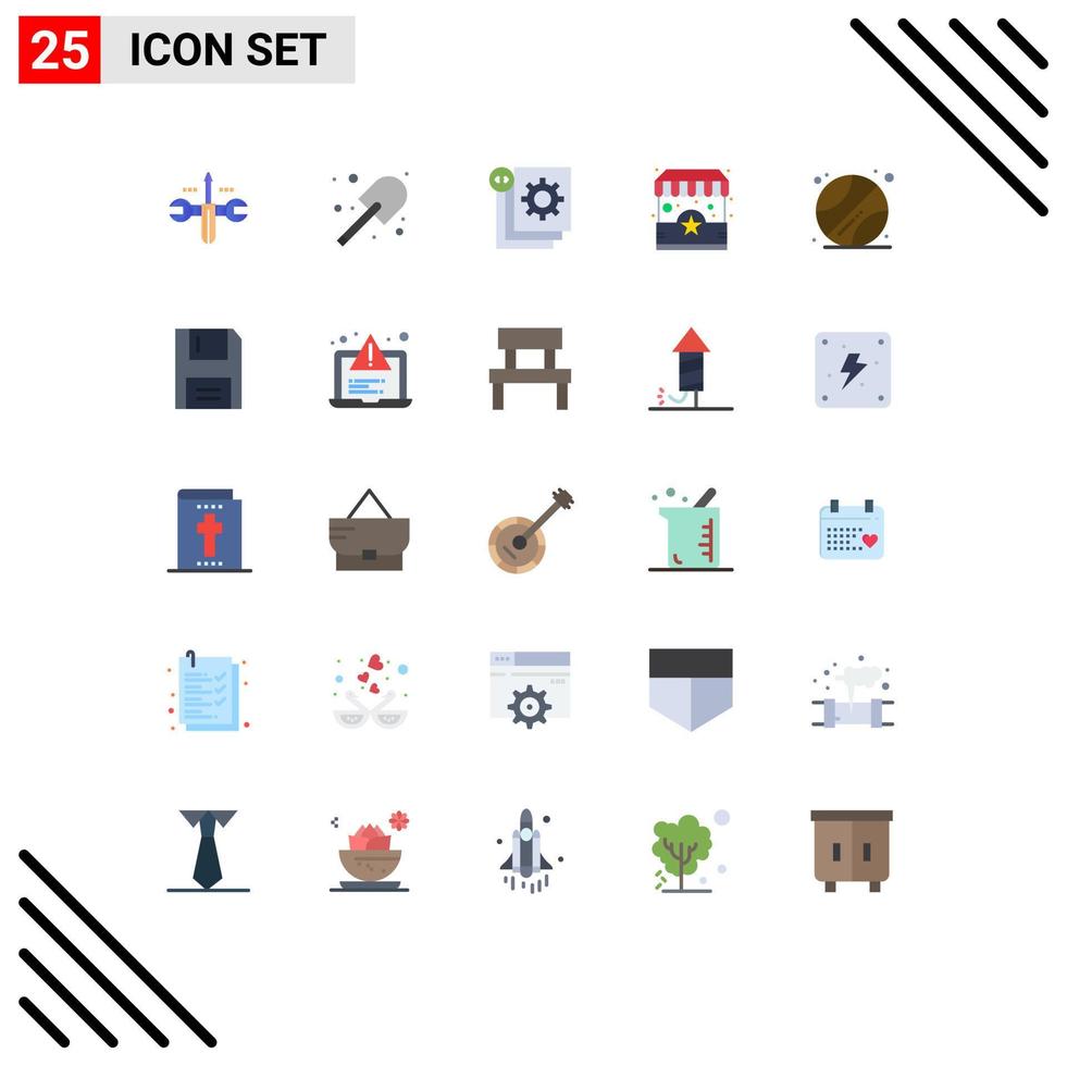 Set of 25 Modern UI Icons Symbols Signs for ball shopping coding shop programming Editable Vector Design Elements