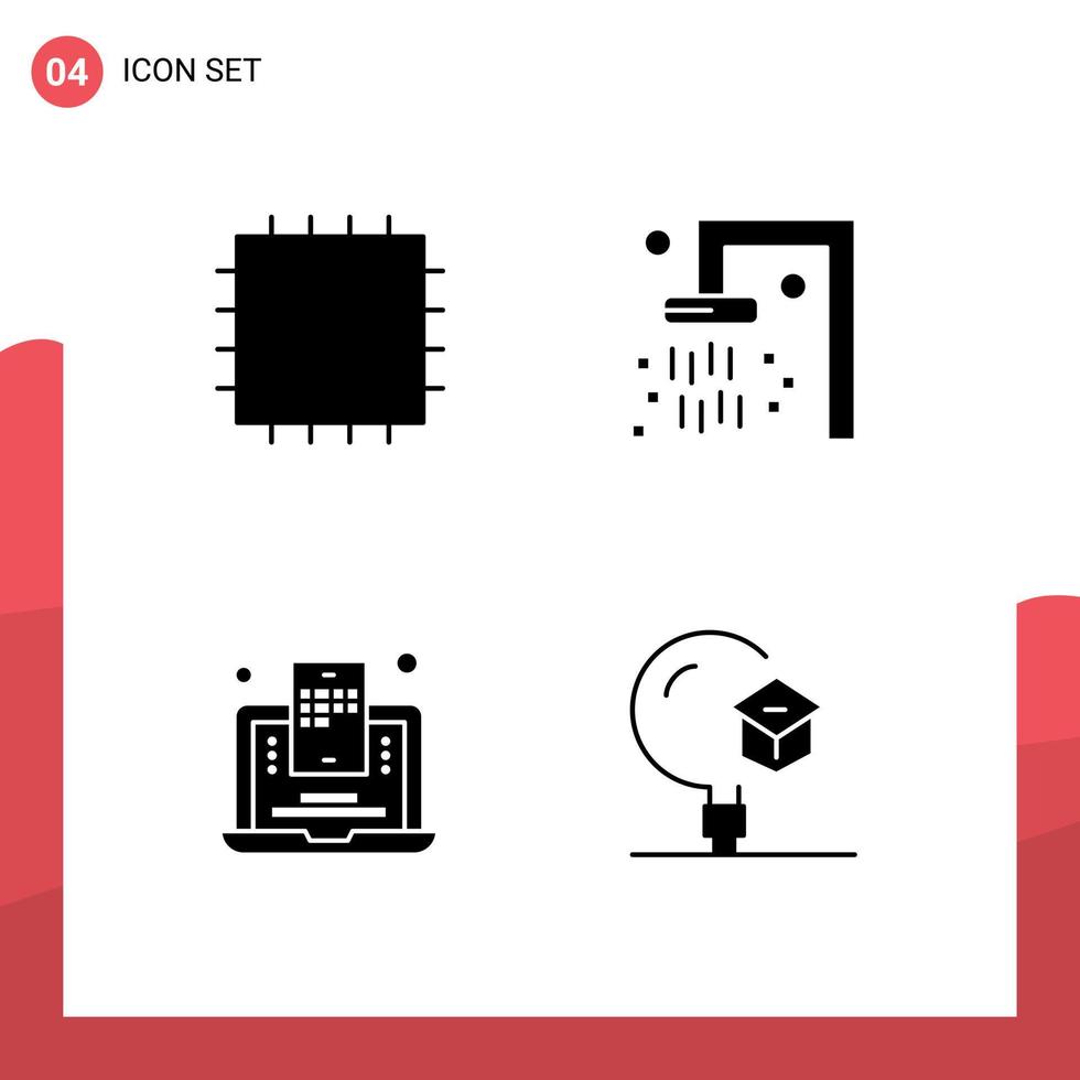 4 Creative Icons Modern Signs and Symbols of patch knowledge travel blogging school Editable Vector Design Elements