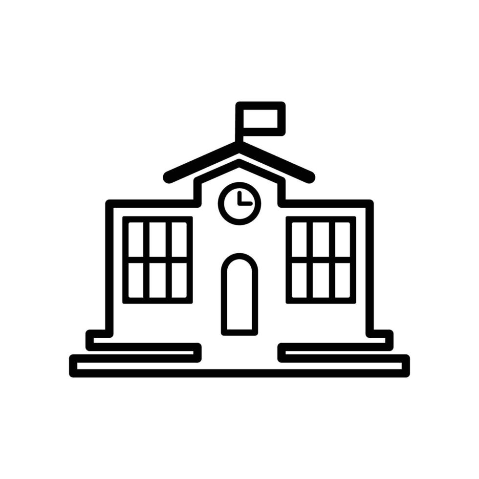 plantilla de diseño de vector de icono de edificio de escuela