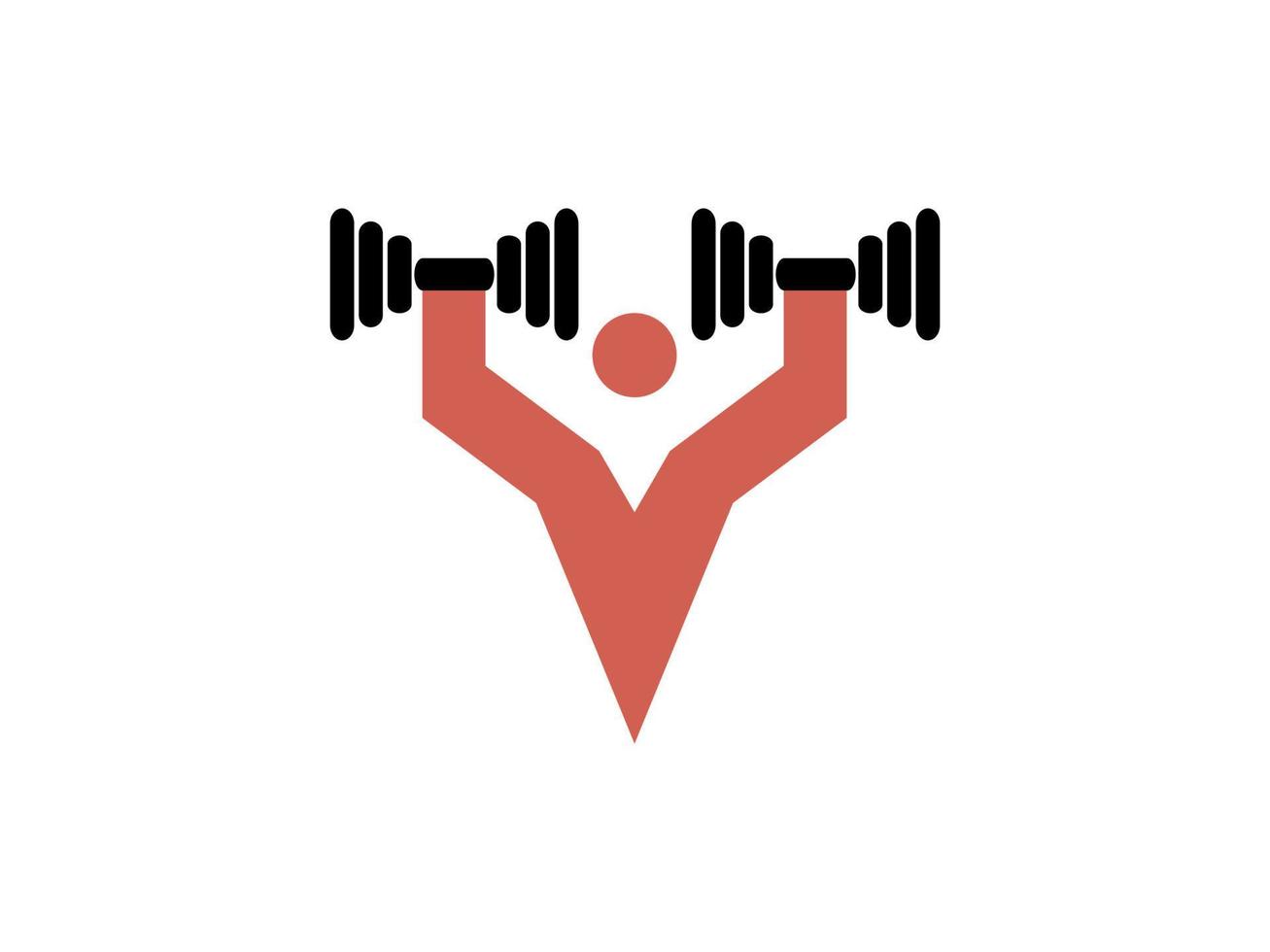gym logo flat design vector illustration