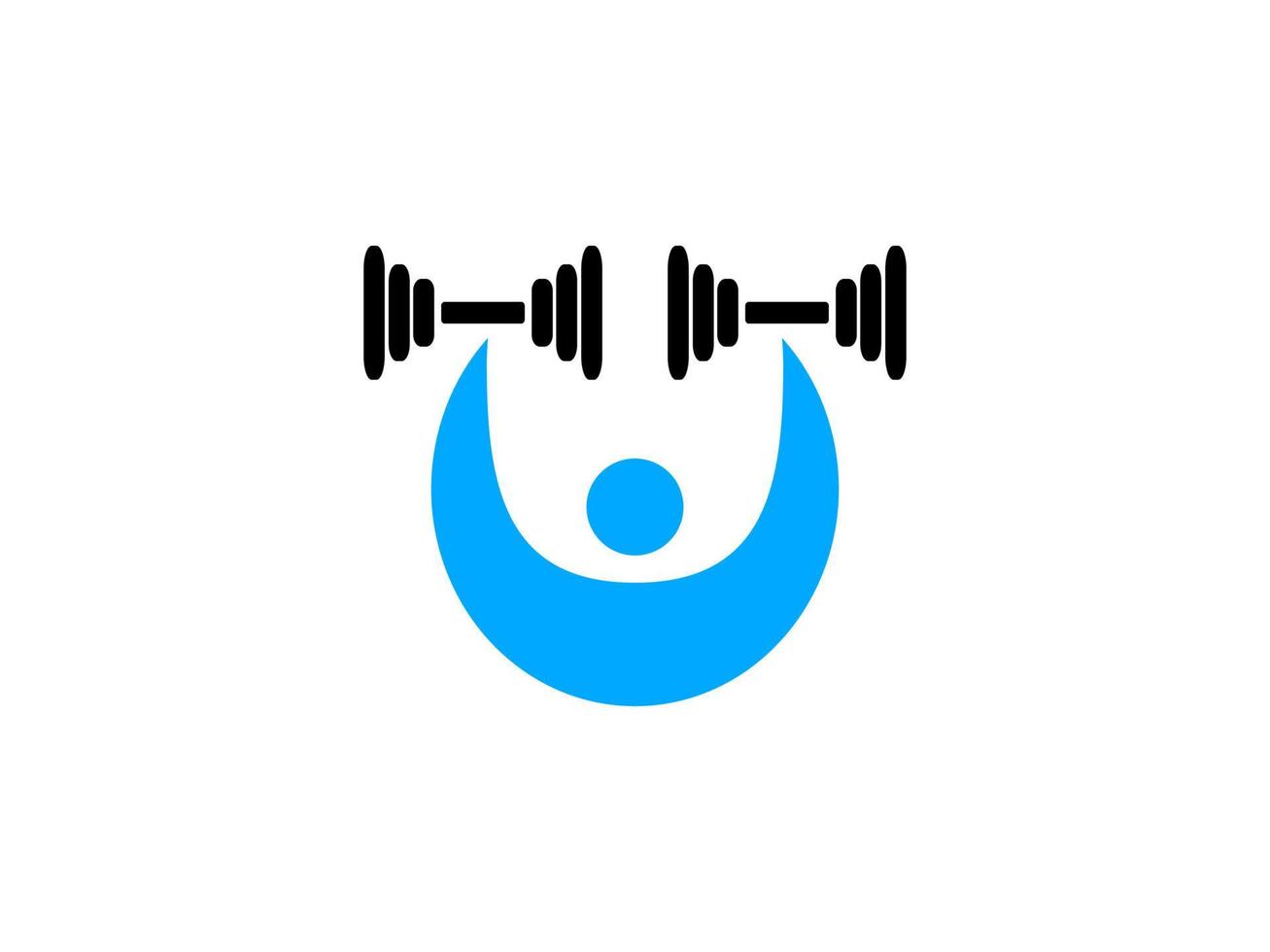 gym logo flat design vector illustration